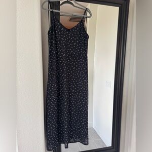 Pink Republic Black Mesh Floral Maxi Dress – XL – Romantic